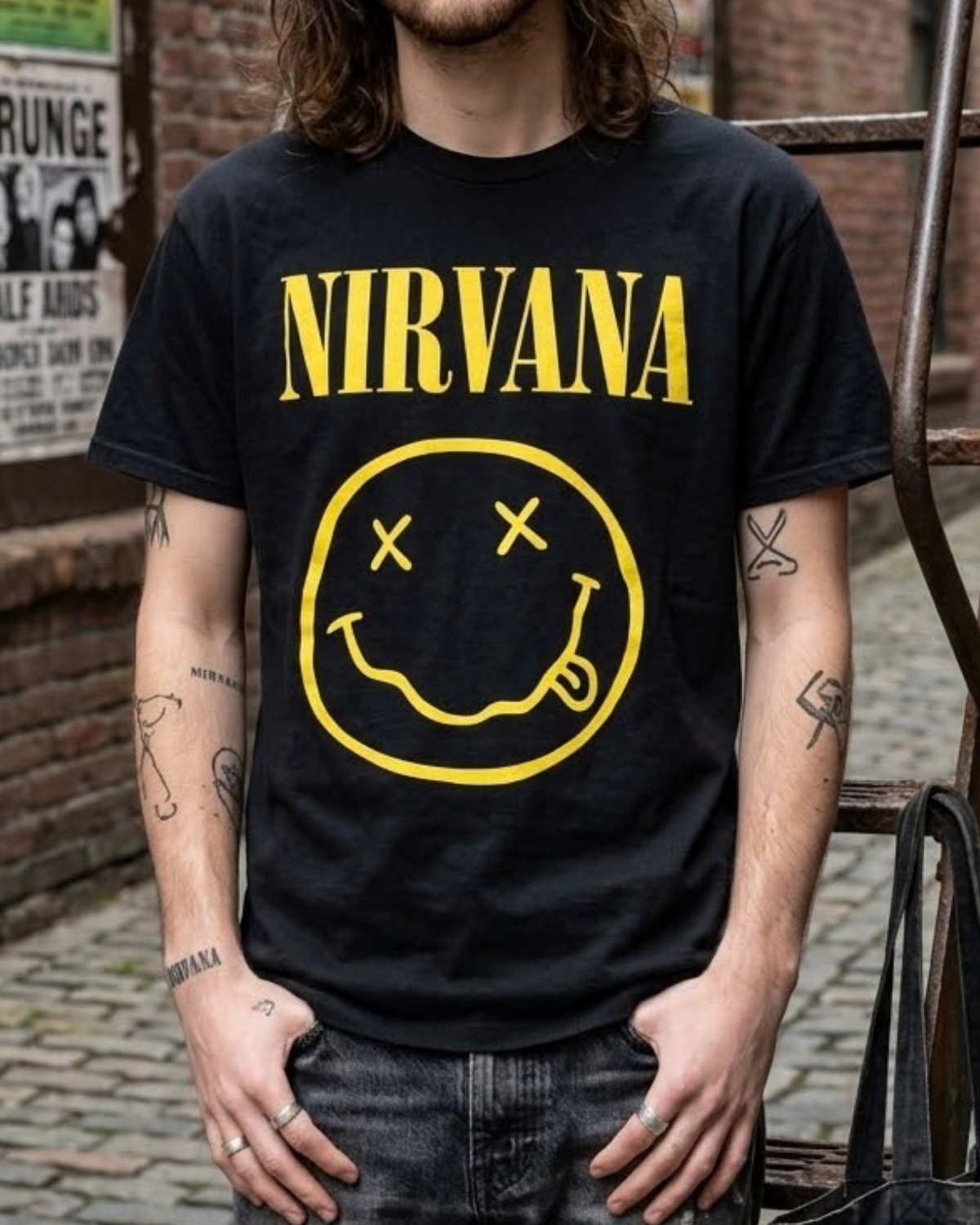 Polera Nirvana - Smiley Face Logo Oficial